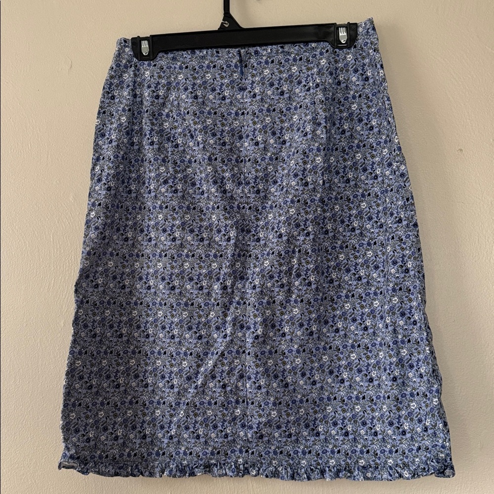Faded Glory Blue Floral A-Line Skirt medium - Picture 4 of 6